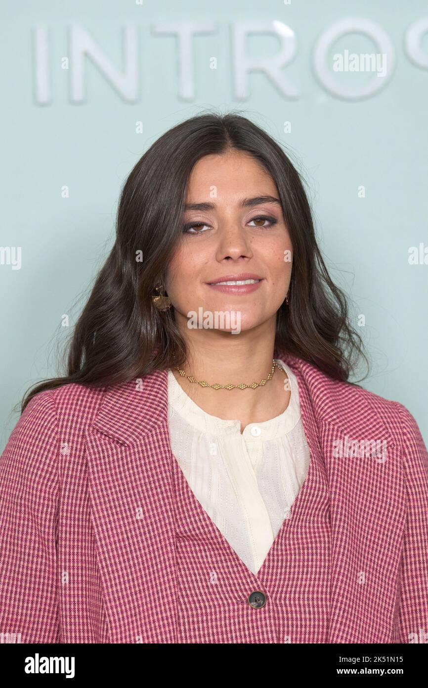 Madrid. Spagna. 20221005, Maria Garcia de Jaime partecipa alla presentazione della Collezione Hoss-Intropia Autunno/Inverno 2022 alla Fondazione Fernando de Castro il 5 ottobre 2022 a Madrid, Spagna Credit: MPG/Alamy Live News Foto Stock