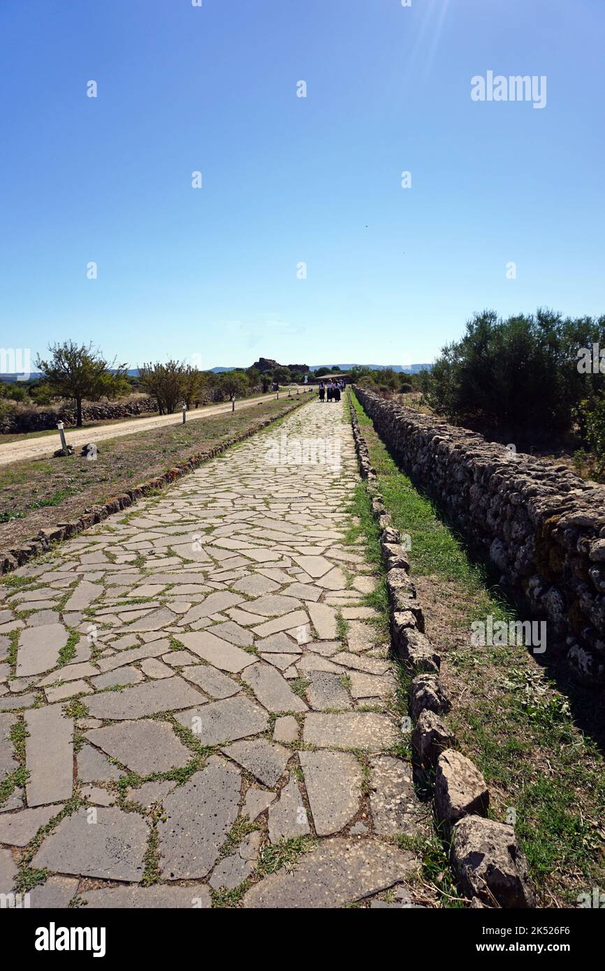 Orroli, Sardegna, Italia. Nuraghe Arrubiu monumento preistorico Foto Stock