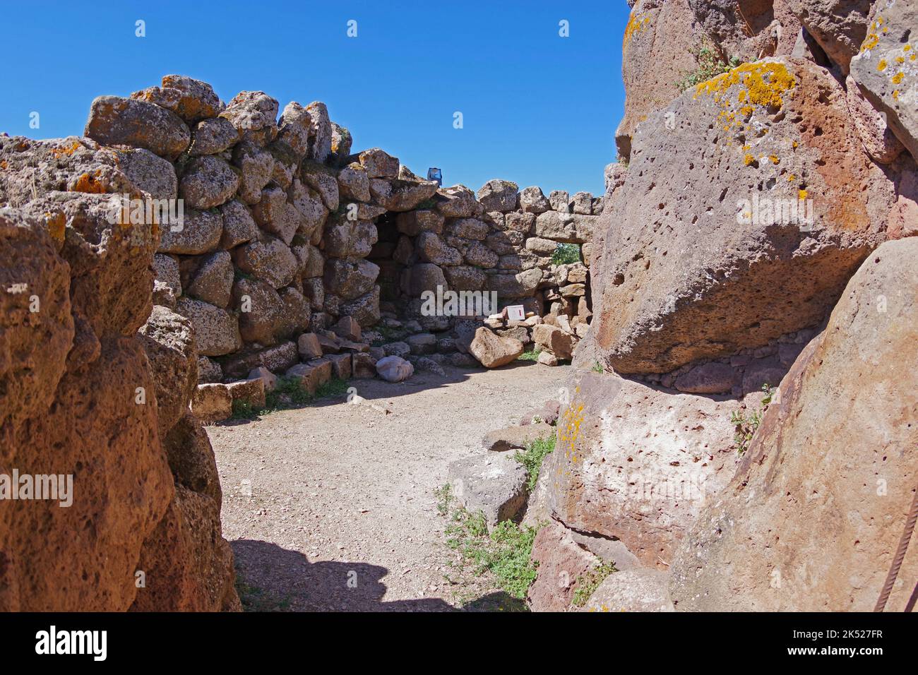 Orroli, Sardegna, Italia. Nuraghe Arrubiu monumento preistorico Foto Stock