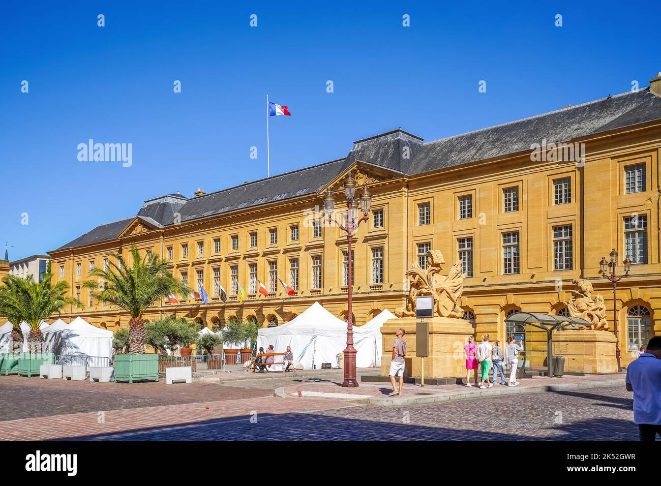 Piazza della Cattedrale, Metz, Francia Foto Stock