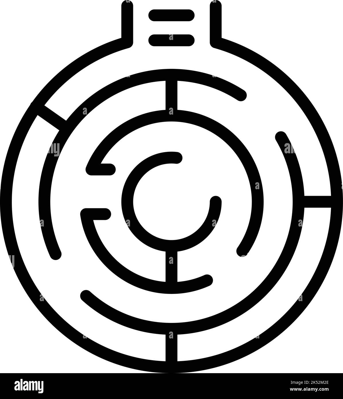 Icona tattica labyrint vettoriale contorno. Team aziendale. Profitto di crescita Illustrazione Vettoriale