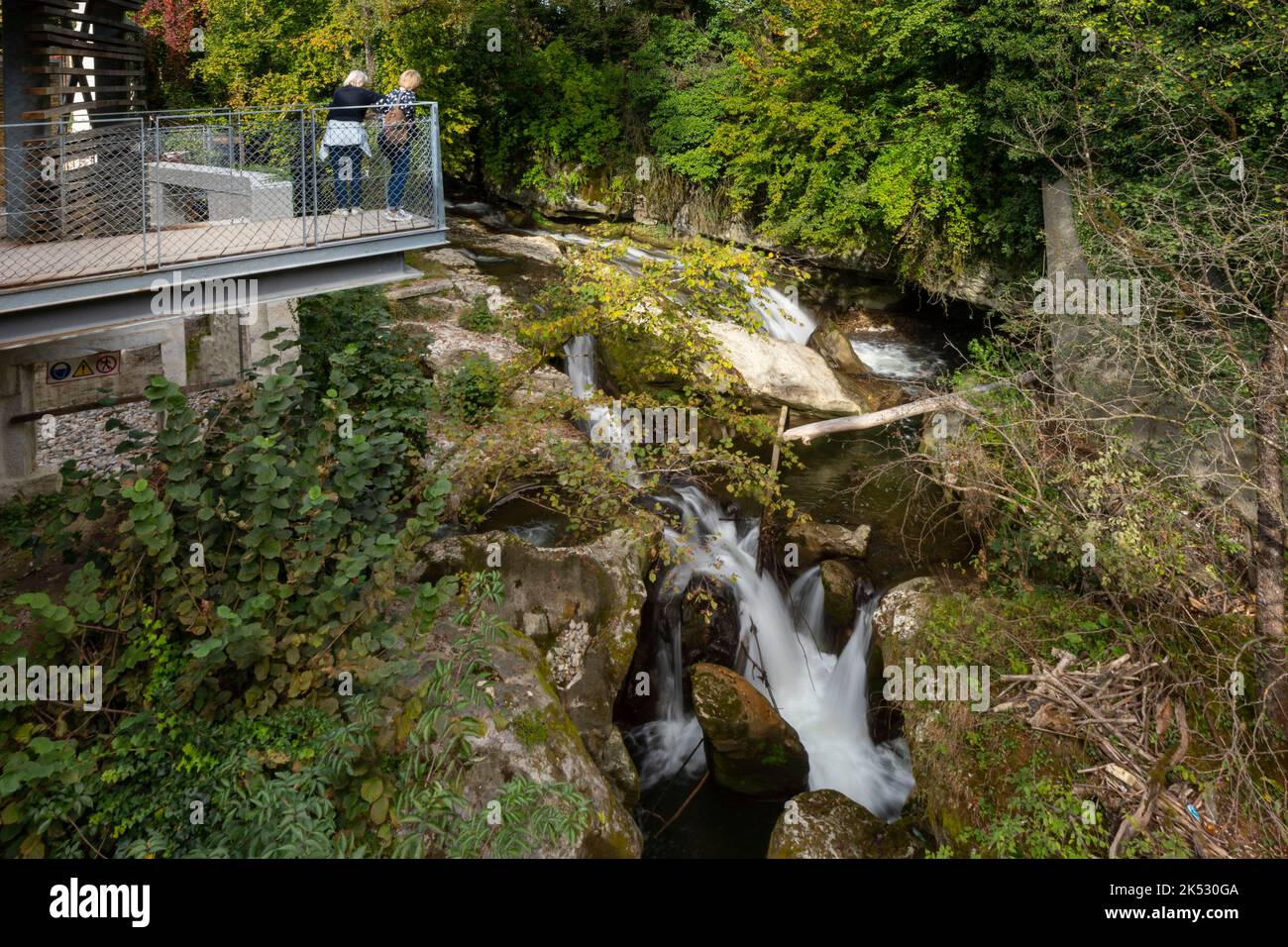 Francia, Savoia, Aix les Bains, le gole di Sierroz ancora una volta aperto ai visitatori gratuitamente, un sito popolare per illustri europei che sono venuti a tak Foto Stock