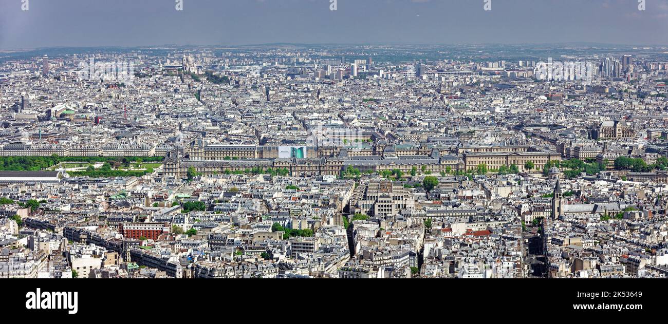 Francia, Parigi, vista dall'alto di Parigi dall'Osservatorio panoramico