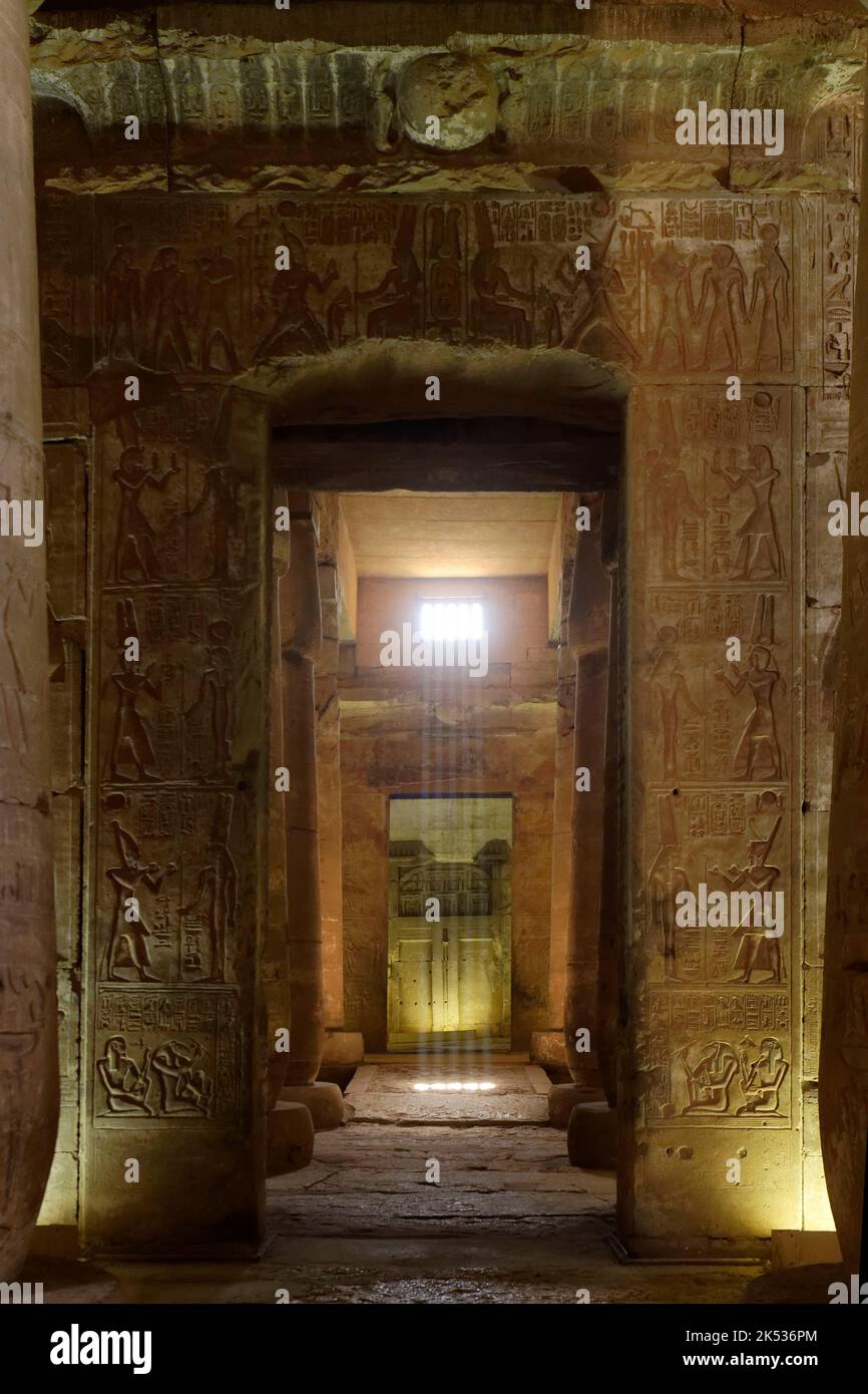 Egitto, Medio Egitto, Valle del Nilo, Abydos, tempio di Seti 1 Foto Stock