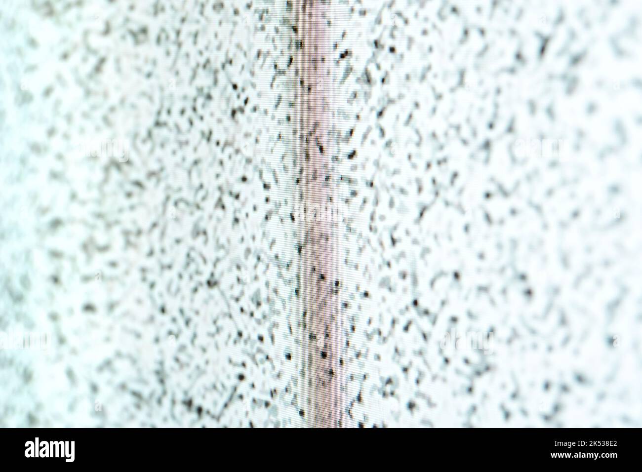Vecchio LCD a colori TV statico nero bianco rumore grana, neve, perdita di segnale, broadcast fine astratto concetto, sfondo texture, nessuno. Visualizza i pixel visibili Foto Stock
