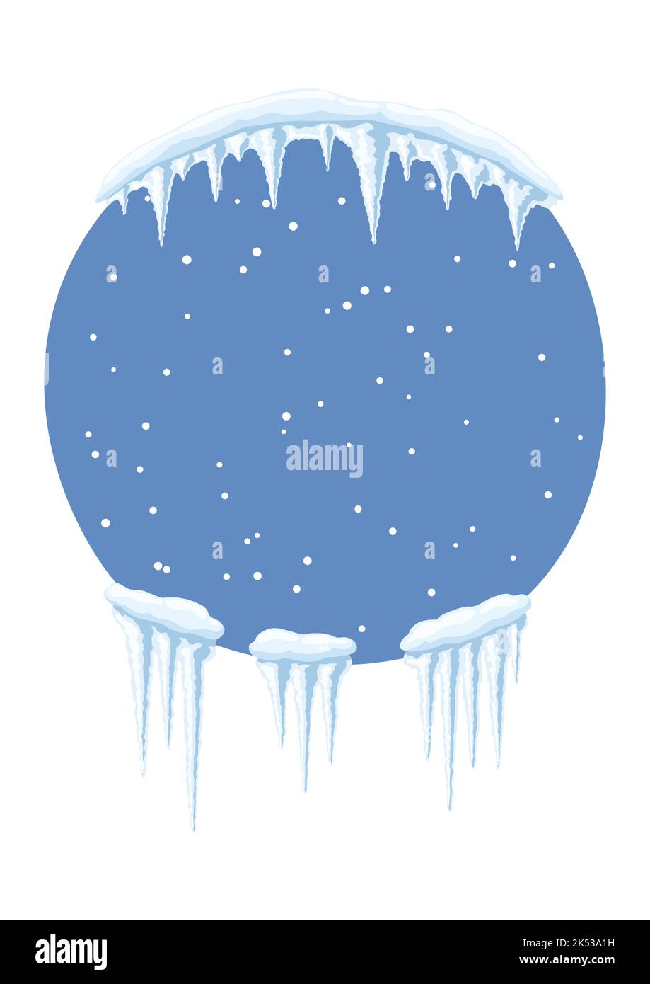 Sfondo invernale con i ghiaccioli. Buon Natale e Felice Capodanno. Illustrazione Vettoriale Sfondo invernale con i ghiaccioli. Buon Natale e Felice Capodanno. Illustrazione Vettoriale