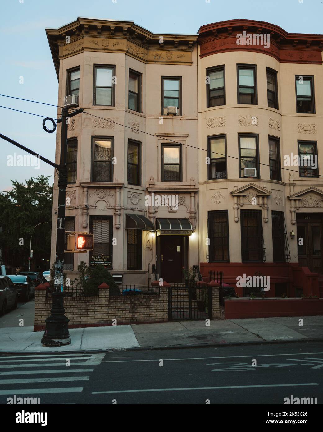 Belle case a Crown Heights, Brooklyn, New York Foto Stock