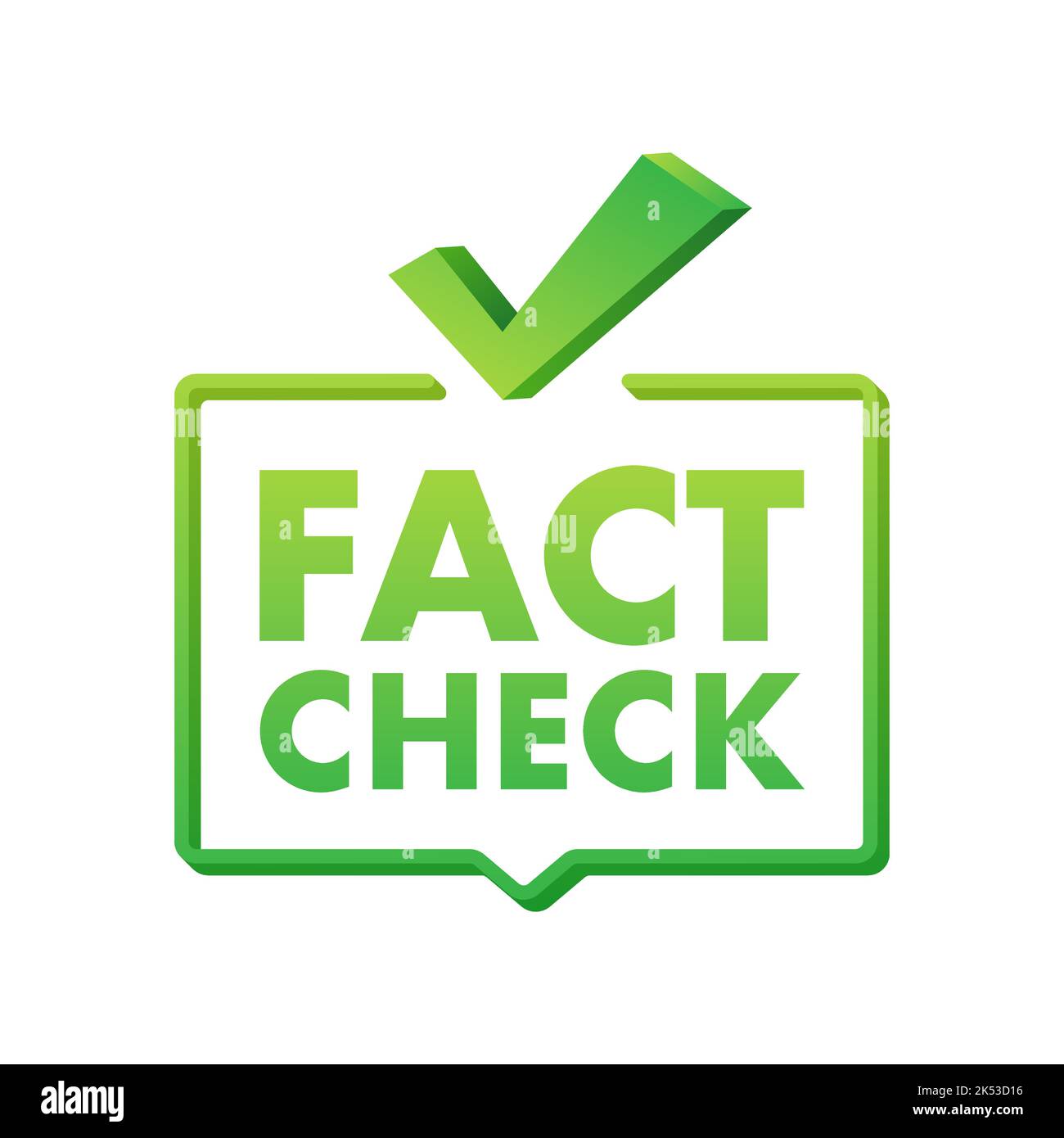 Verifica dei fatti. Concetto di verifica approfondita dei fatti o di confronto semplice. Illustrazione di stock vettoriale. Illustrazione Vettoriale