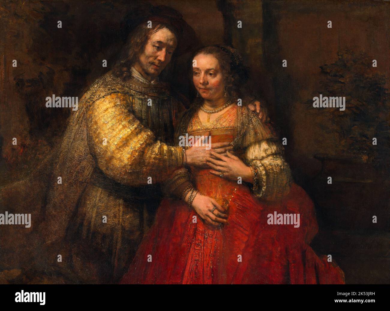 La sposa ebraica, 1665–9, Pittura di Rembrandt Foto Stock