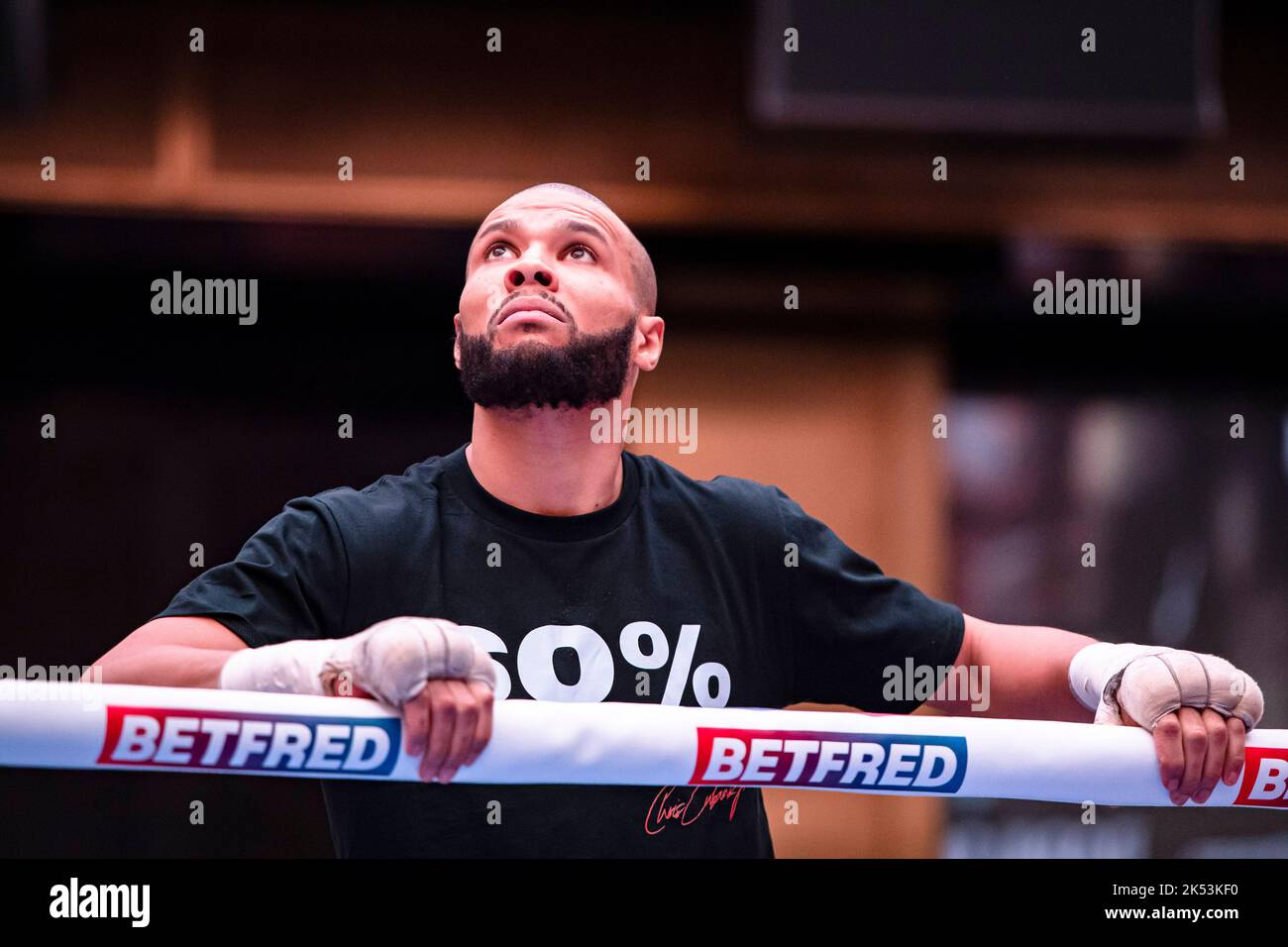 LONDRA, REGNO UNITO. 05th Ott 2022. Chris EUBANK JR durante la Matchroom presenta Chris Eubank Jr vs Conor Benn e Undercard Media Workout a Outernet London mercoledì 05 ottobre 2022 a LONDRA, REGNO UNITO. Credit: Taka G Wu/Alamy Live News Foto Stock