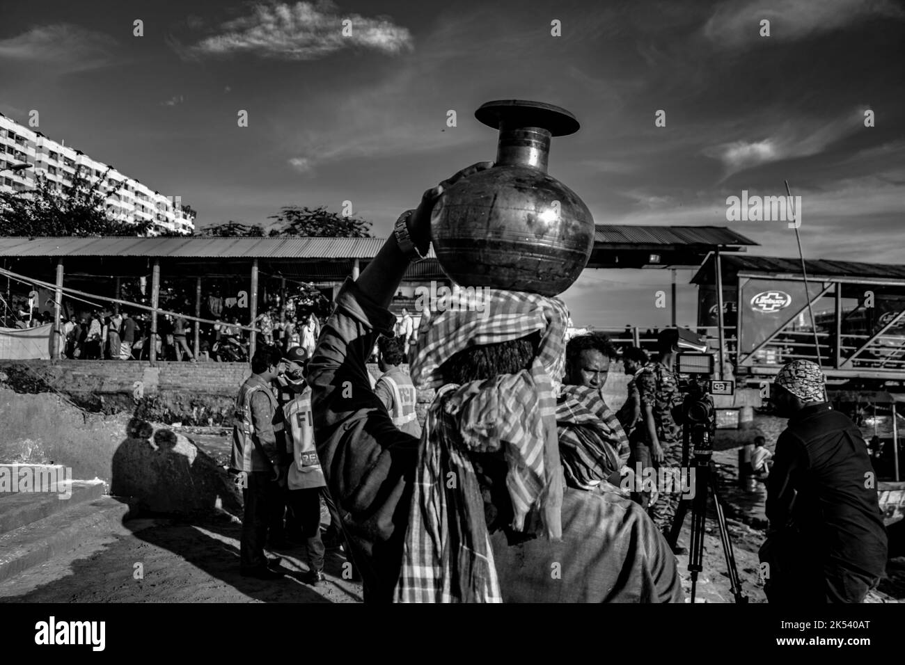 Durga Puja Festival rituale tradizionale in Bangladesh 2022. La Durga Puja, la più grande festa religiosa dei seguaci bengalesi Foto Stock