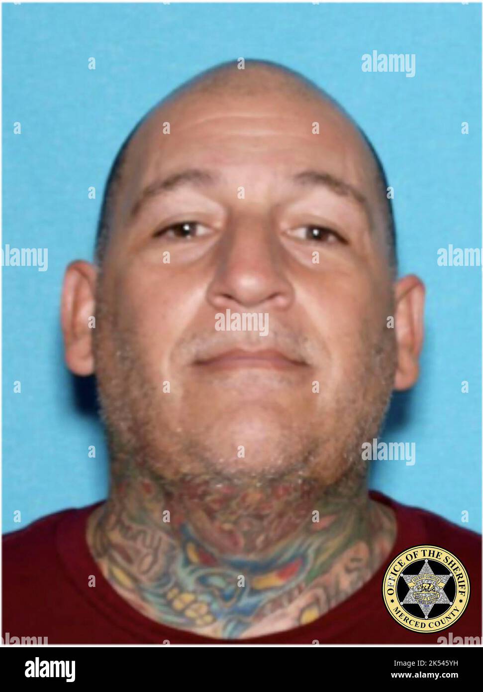 Merced, California, Stati Uniti. 5th Ott 2022. Sospetto Gesù Manuel Salgado, è stato arrestato Martedì dopo aver tentato il suicidio. Salgado è stata una persona di interesse per il rapimento di quattro membri della famiglia nella contea di Merced questa settimana ed è ora in custodia. (Credit Image: © Merced County Sheriff via ZUMA Press Wire) Foto Stock