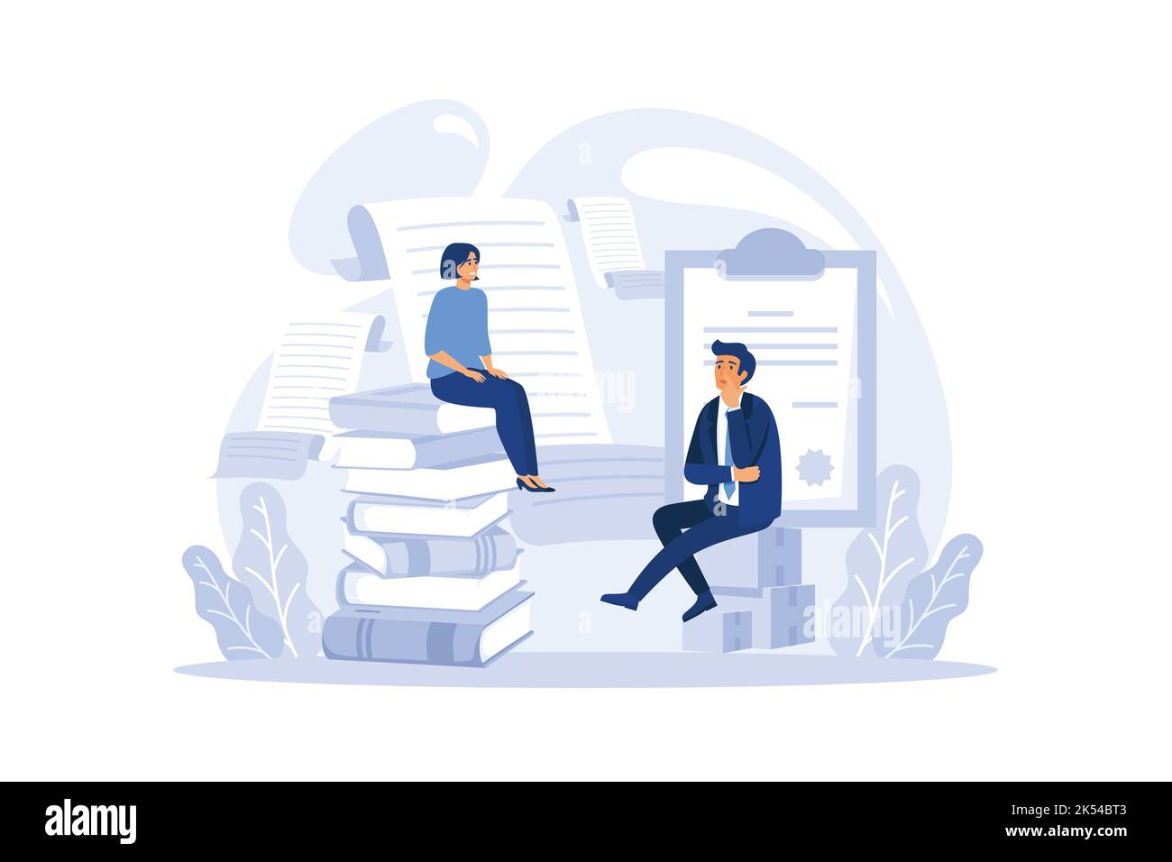 Concetto critico professionale. Giornalista che fa recensione e classifica film. Specialista che fa un'opinione di opere creative. Illustrazione del vettore piatto Illustrazione Vettoriale