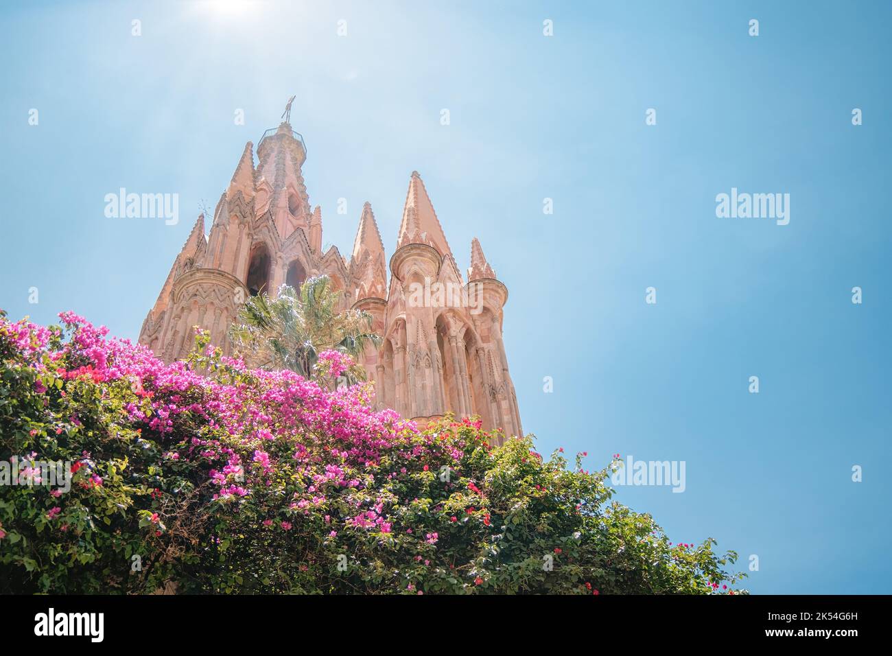 Una Chiesa di San Miguel de Allende Foto Stock