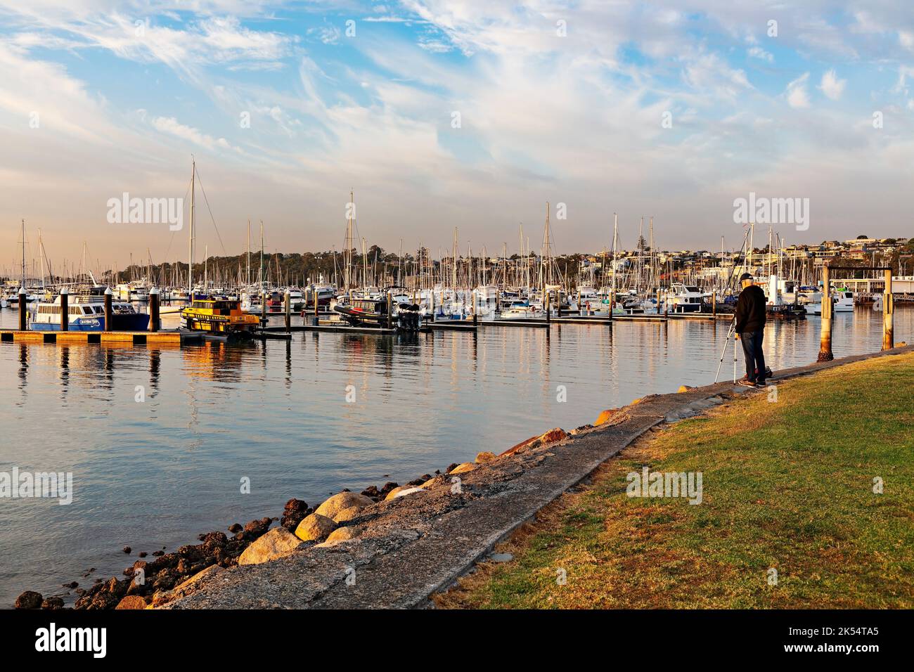 Brisbane Australia / Alba a Manly Boat Harbour, Manly Brisbane Queensland. Foto Stock