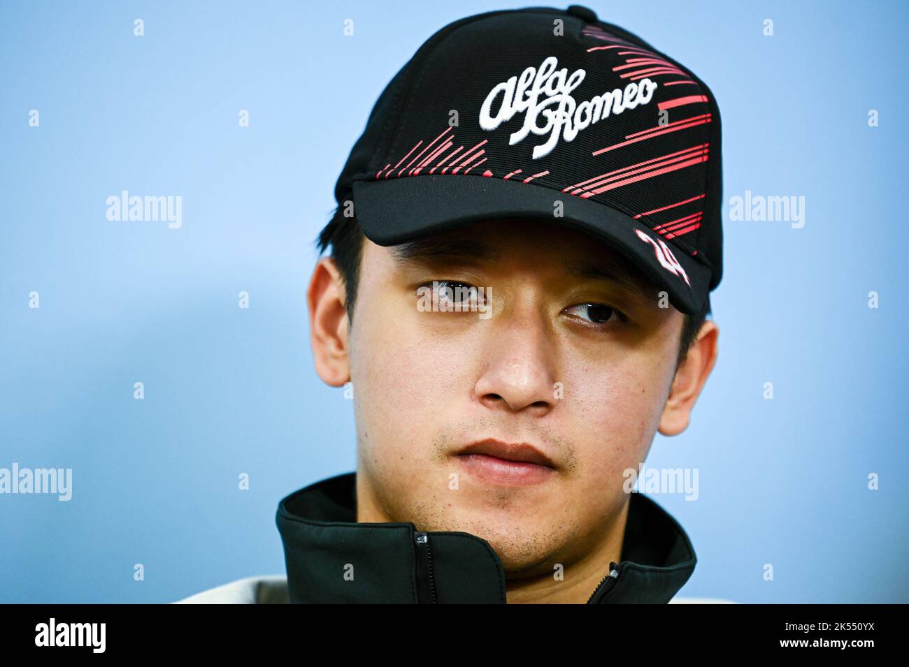 ZHOU Guanyu (chi), Alfa Romeo F1 Team ORLEN C42, conferenza stampa ritratto durante la Formula 1 Honda Japanese Grand Prix 2022, 18th° round del Campionato del mondo FIA di Formula uno 2022 dal 7 al 9 ottobre 2022 sul Suzuka International Racing Course, a Suzuka, Prefettura di mie, Giappone - Foto: DPPI/DPPI/LiveMedia Foto Stock