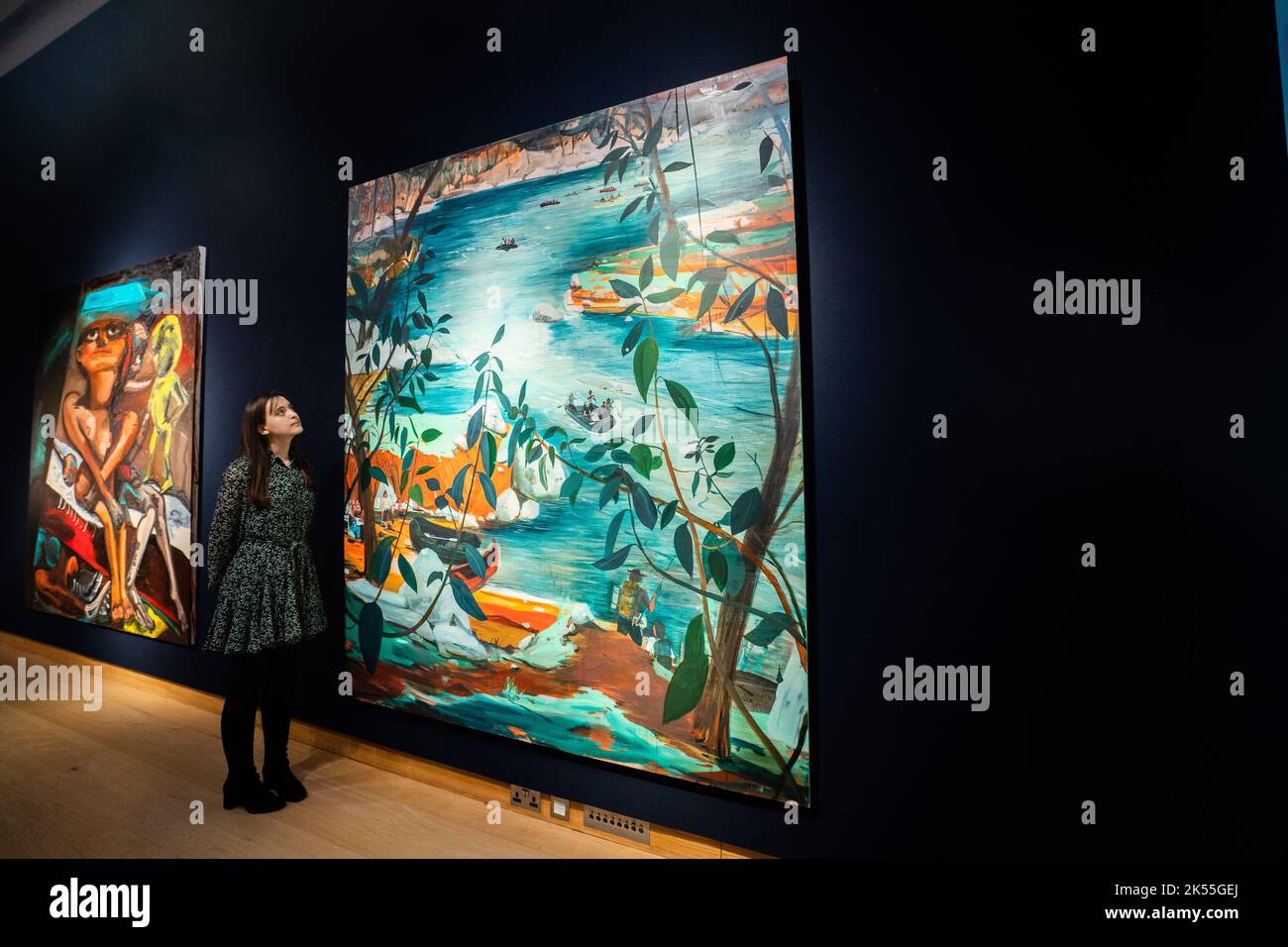 Londra Regno Unito. 6 ottobre 2022 . JULES DE BALINCOURT (B. 1972) fluttuazione attraverso la stima IT: GBP 80.000 – GBP 120.000 in anteprima della vendita serale del 20th-21st secolo Christies . La vendita si svolge il 13 ottobre. Credit: amer Ghazzal/Alamy Live News. Foto Stock