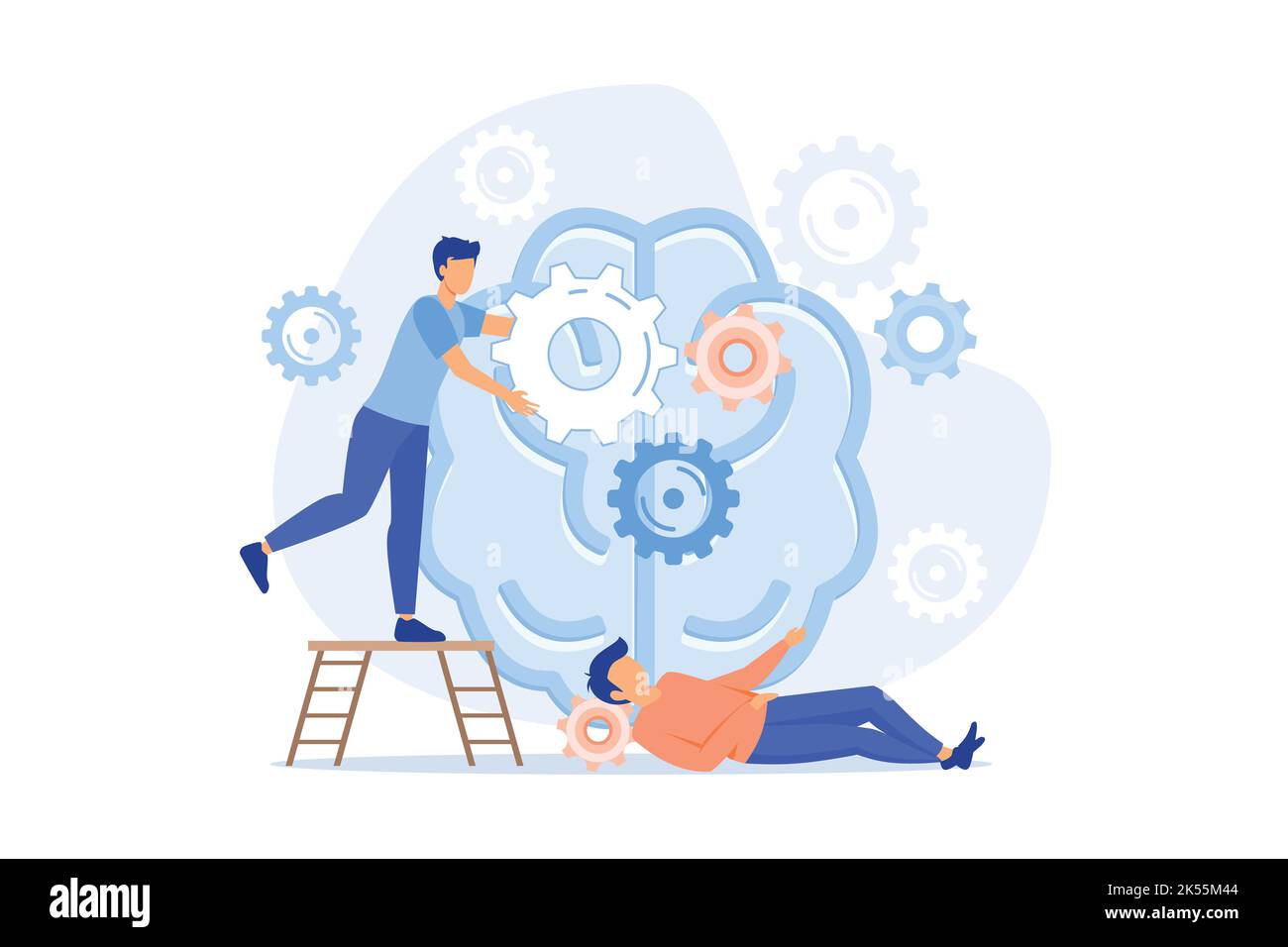 Manipolazione psicologica abuso mentale, psicologia oscura, ricatto emotivo, ingegneria sociale, effetto gaslight, Manipolazione cerebrale vettore piatto Illustrazione Vettoriale