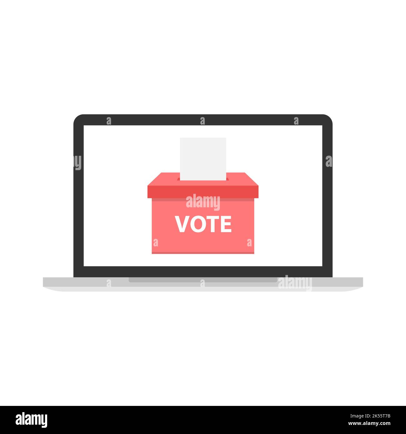Voto online nel tuo dispositivo Illustrazione Vettoriale