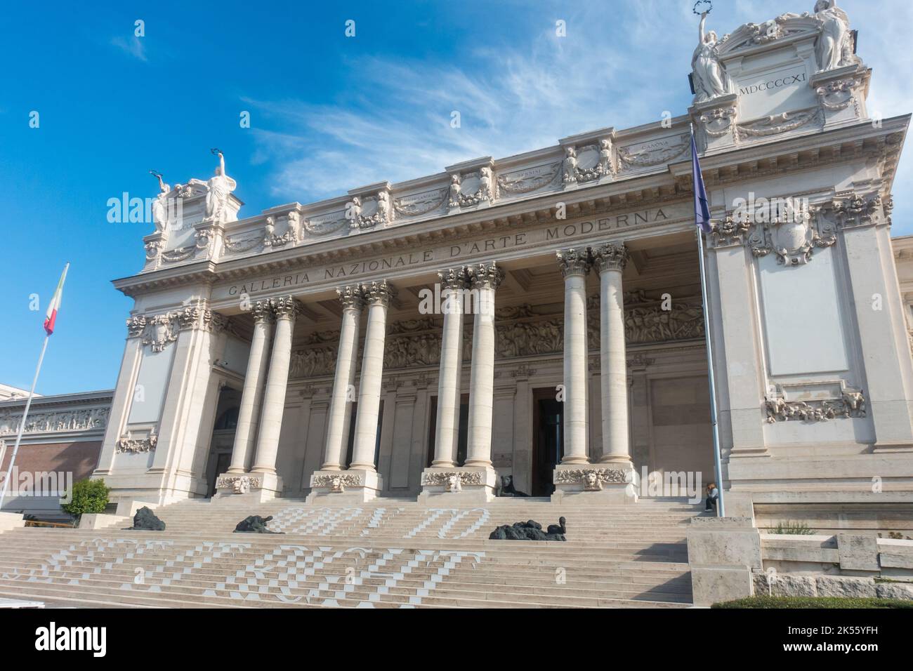 Galleria Nazionale d'Arte moderna e Contemporanea - Galleria Nazionale d'Arte moderna e Contemporanea, Roma - esterno dell'edificio Foto Stock
