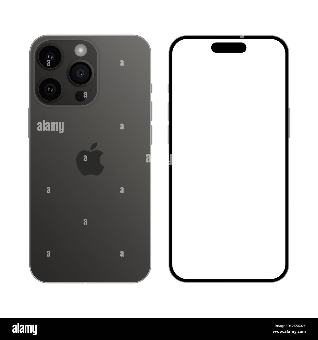Vinnitsa, Ucraina - 21 settembre 2022: Dispositivo realistico mockup, smartphone iphone 14 pro. Illustrazione editoriale vettoriale Illustrazione Vettoriale
