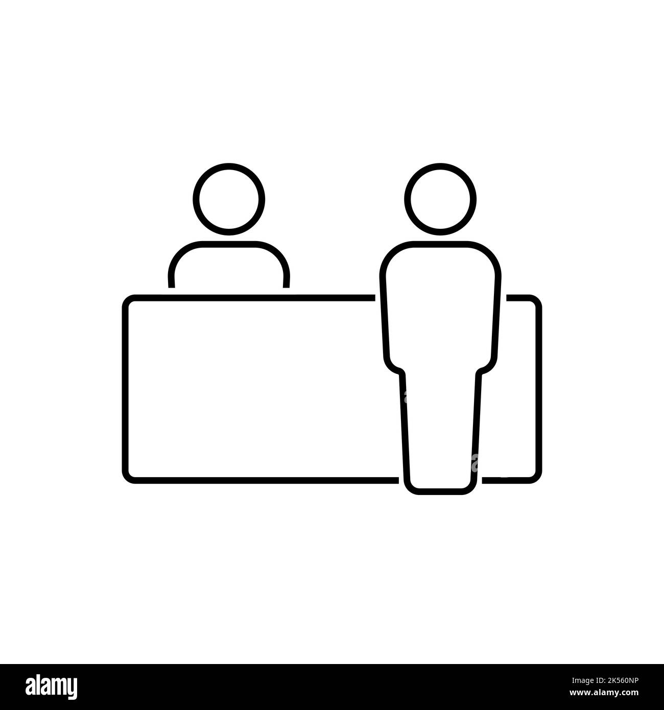 Reception icona concetto di business design semplice Illustrazione Vettoriale