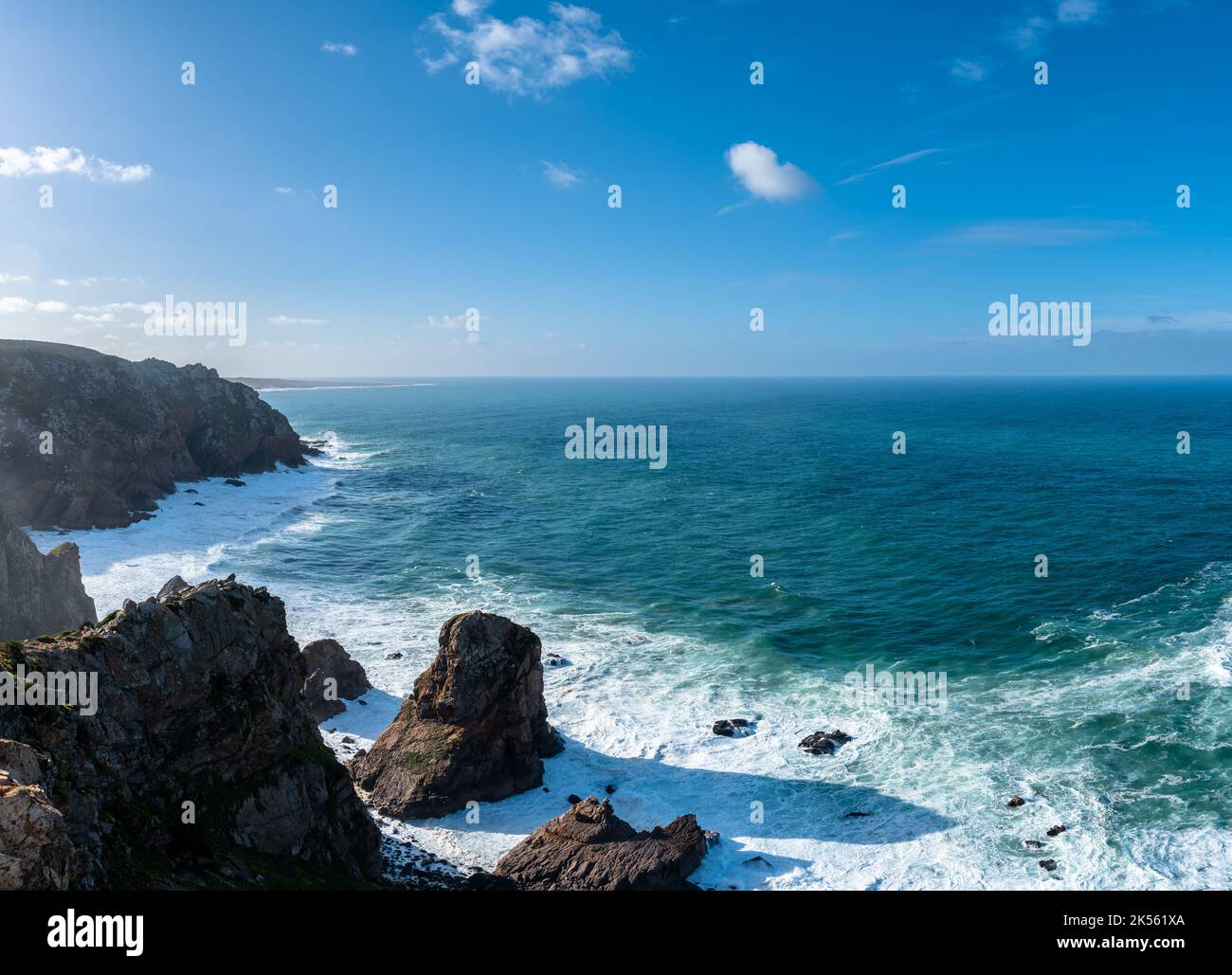 Linea costiera di Cabo da Roca Foto Stock