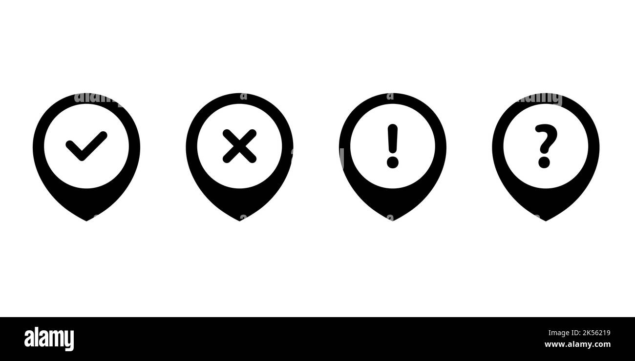 Le icone puntello consentono di impostare le icone delle informazioni Illustrazione Vettoriale