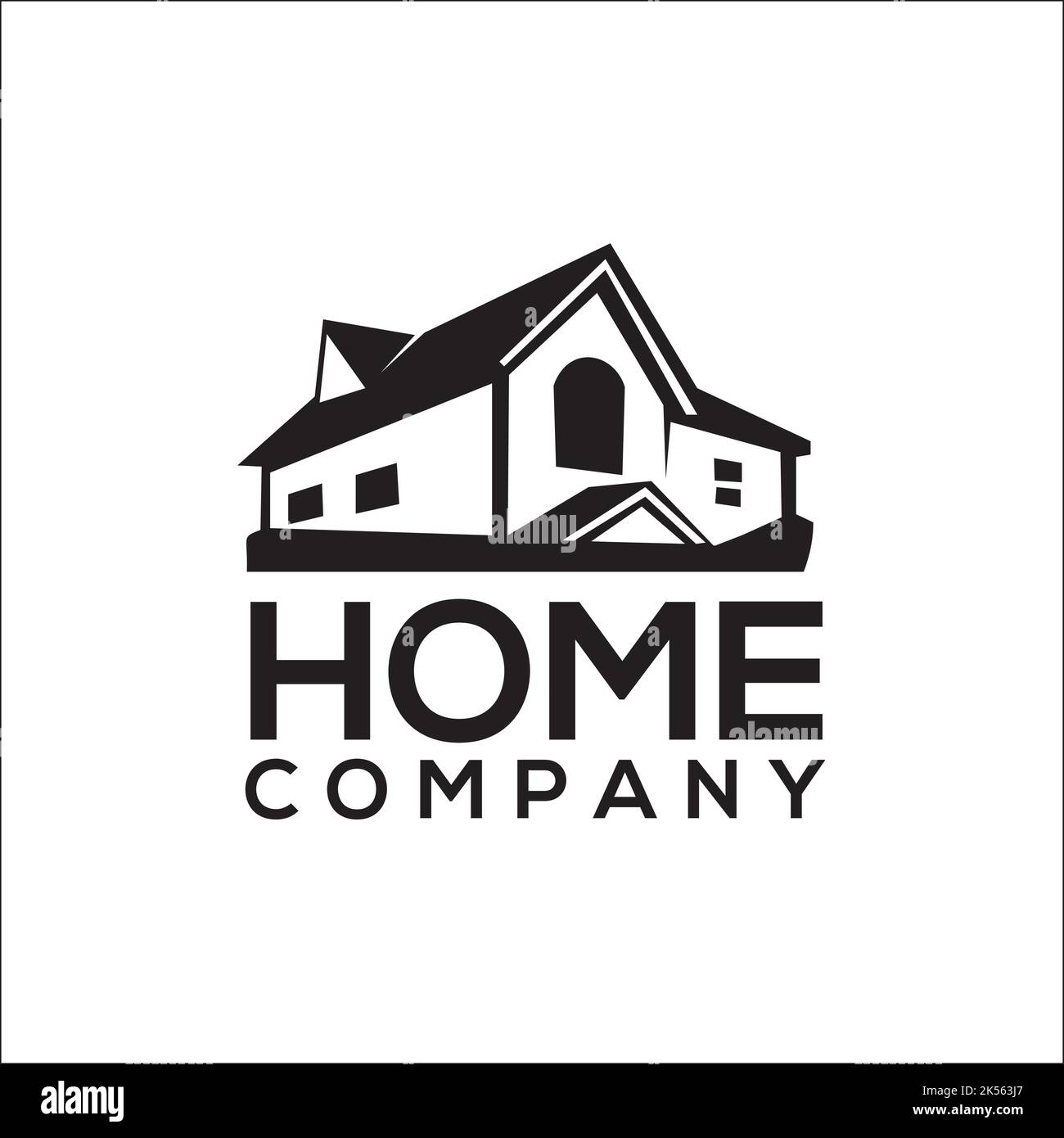 HOME AZIENDA logo design ispirazione Illustrazione Vettoriale