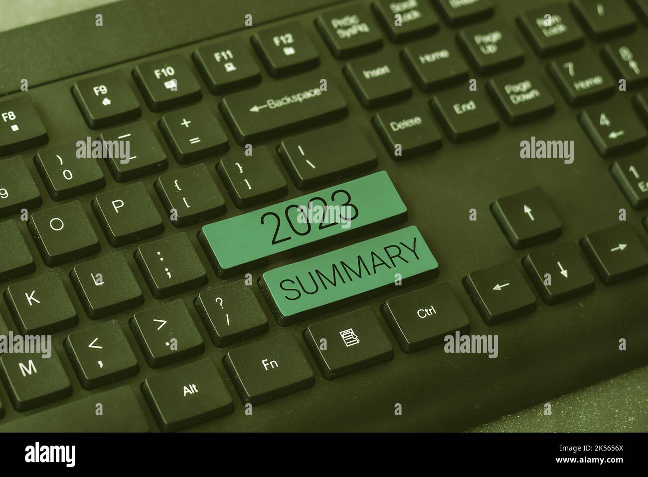 Didascalia concettuale 2023 Sommario, Word scritto sulla sintesi degli eventi dell'anno passato principali azioni o buoni spettacoli Foto Stock