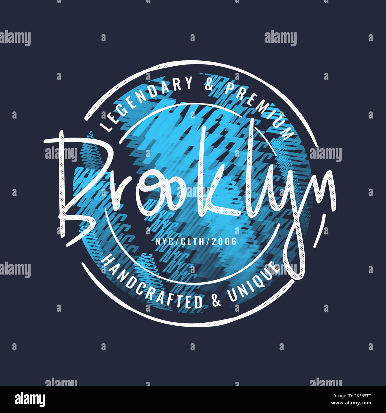 Brooklyn lettera grafica uomo t-shirt design, stampa, illustrazione vettoriale Illustrazione Vettoriale