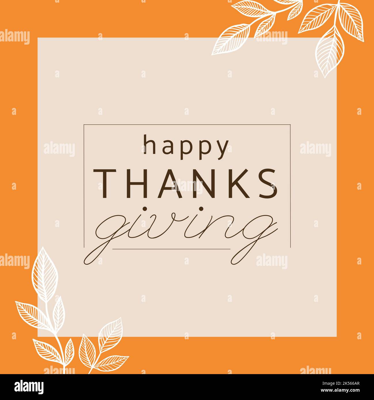 Composizione del testo felice del giorno di ringraziamento sulle piante Foto Stock