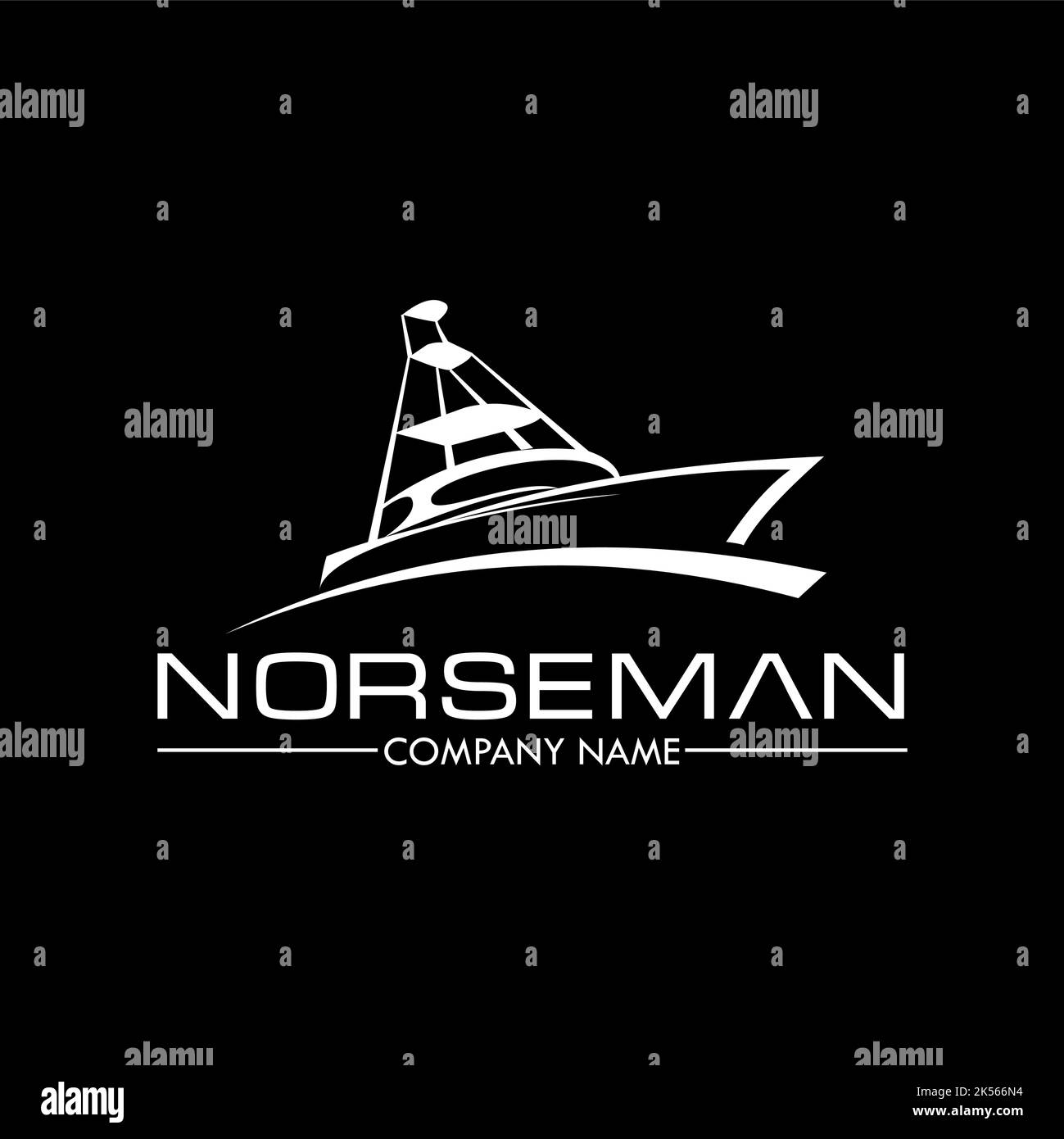 ispirazione esclusiva per il design con logo norseman Illustrazione Vettoriale