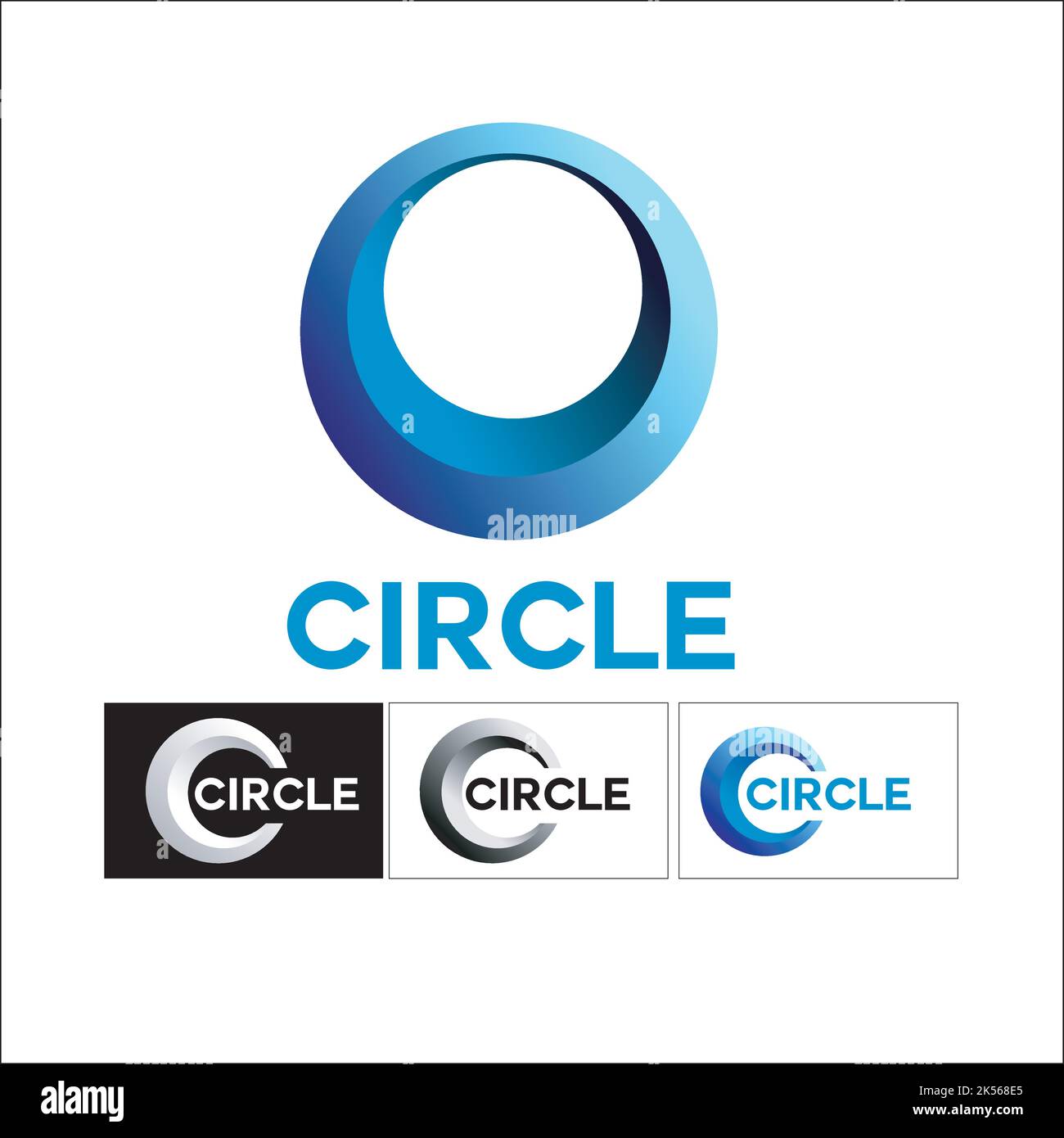 circle / esclusivo logo design ispirazione Illustrazione Vettoriale