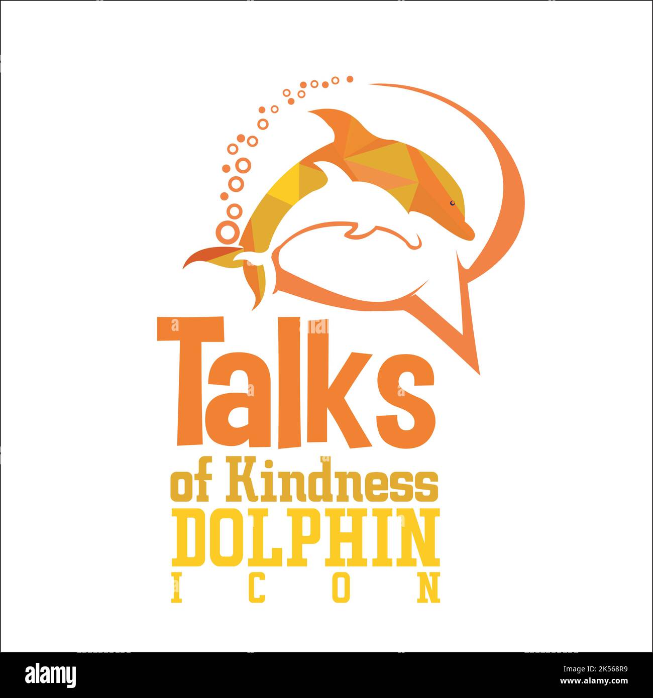 dolphin talk icona / esclusivo logo disegni ispirazione Illustrazione Vettoriale