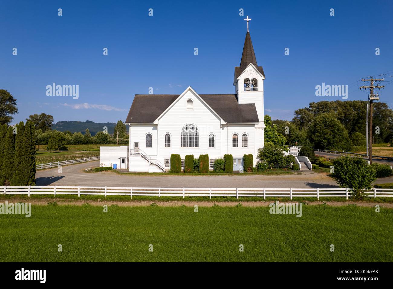 Abite-Conway Chiesa Luterana, Monte Vernon, Washington, Stati Uniti Foto Stock Abite-Conway Chiesa Luterana, Monte Vernon, Washington, Stati Uniti Foto Stock