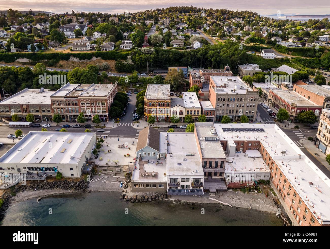 Vista aerea di Port Townsend, Olympic Peninsula, Washington, USA Foto Stock