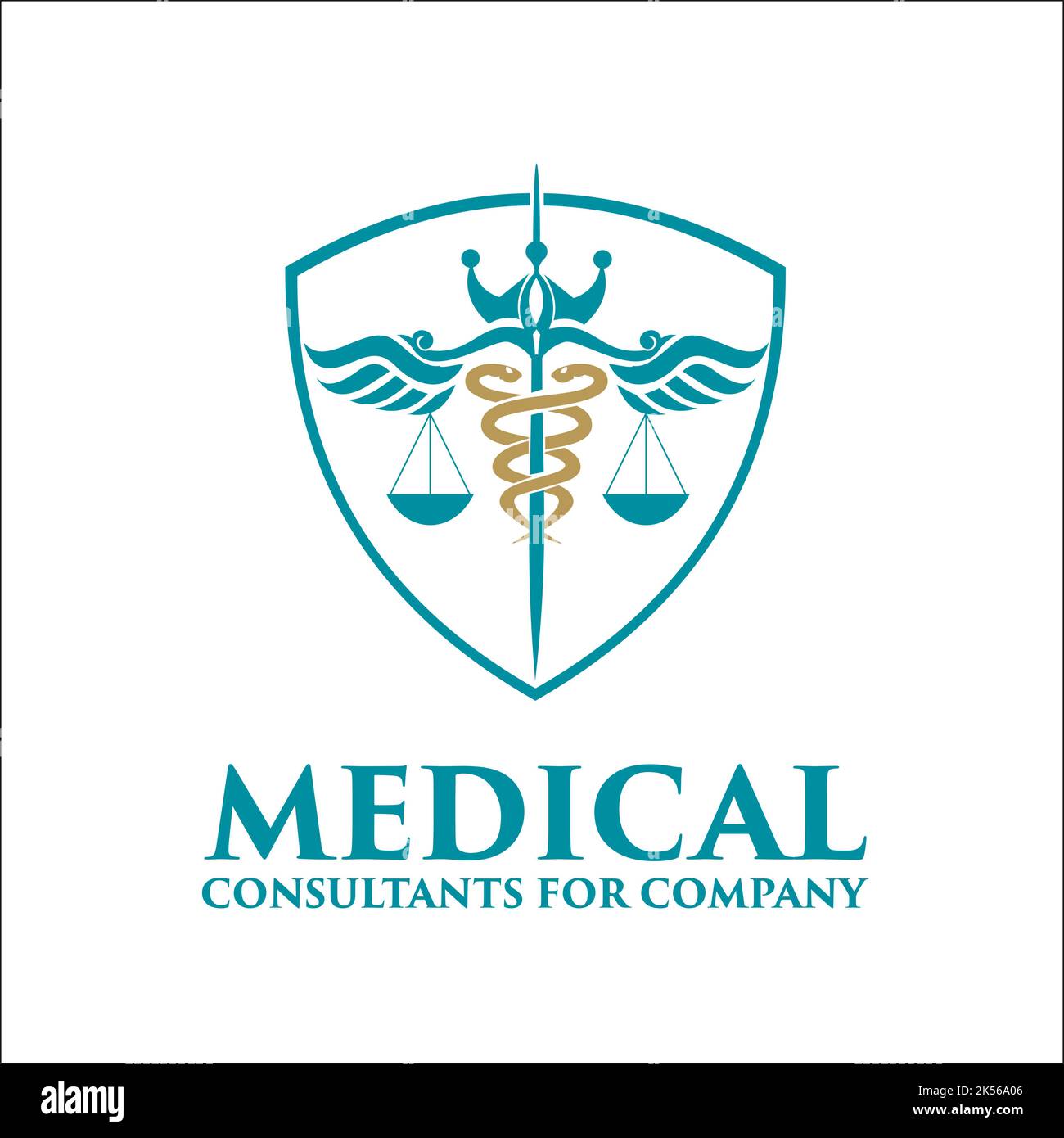 consulenti medici / esclusivo logo design ispirazione Illustrazione Vettoriale