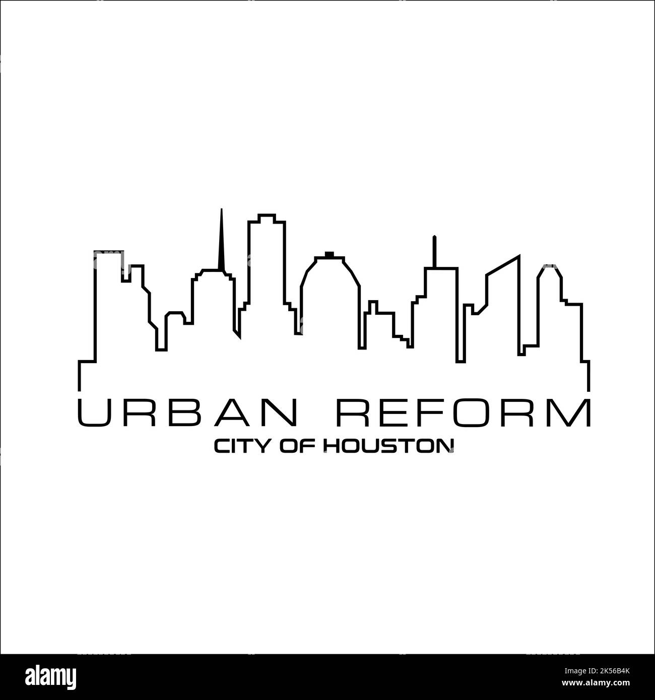 ispirazione esclusiva per il design con il logo urban reform Illustrazione Vettoriale