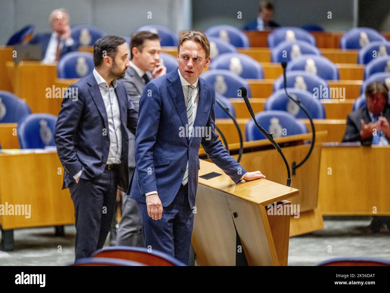 2022-10-06 16:05:04:19 L'AIA - Henk Nijboer PvdA durante il secondo giorno delle riflessioni finanziarie generali. Il Parlamento discute gli aspetti finanziari del bilancio nazionale presentati nella giornata del bilancio. ANP ROBIN UTRECHT olanda fuori - belgio fuori Foto Stock