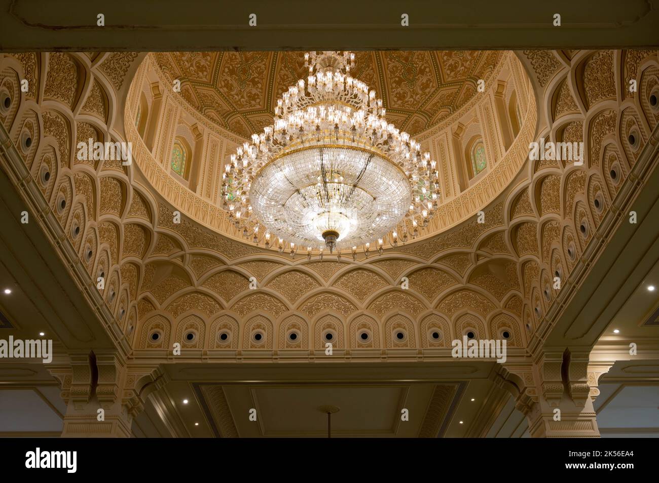 Sultan Qaboos moschea nel centro di Salalah, Oman Foto Stock
