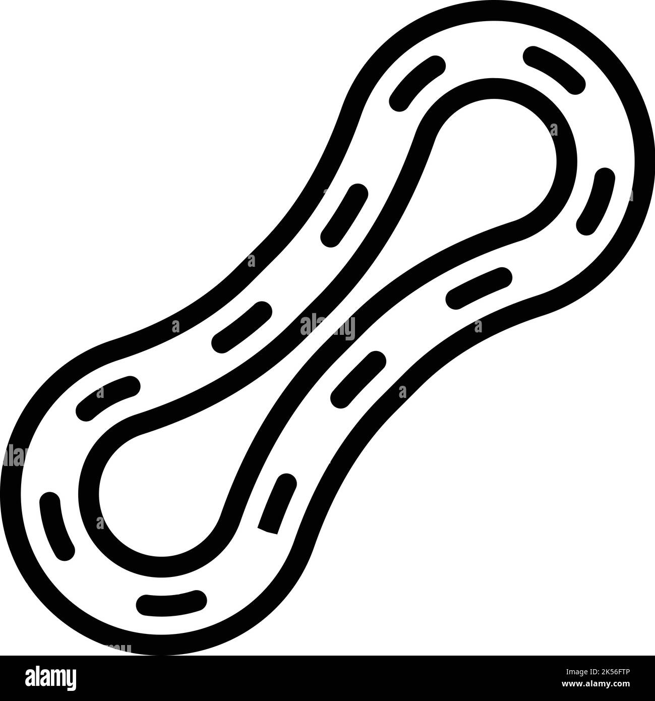 Icona di Miami pista vettore contorno. Circuito da corsa. Inizia a finire Illustrazione Vettoriale