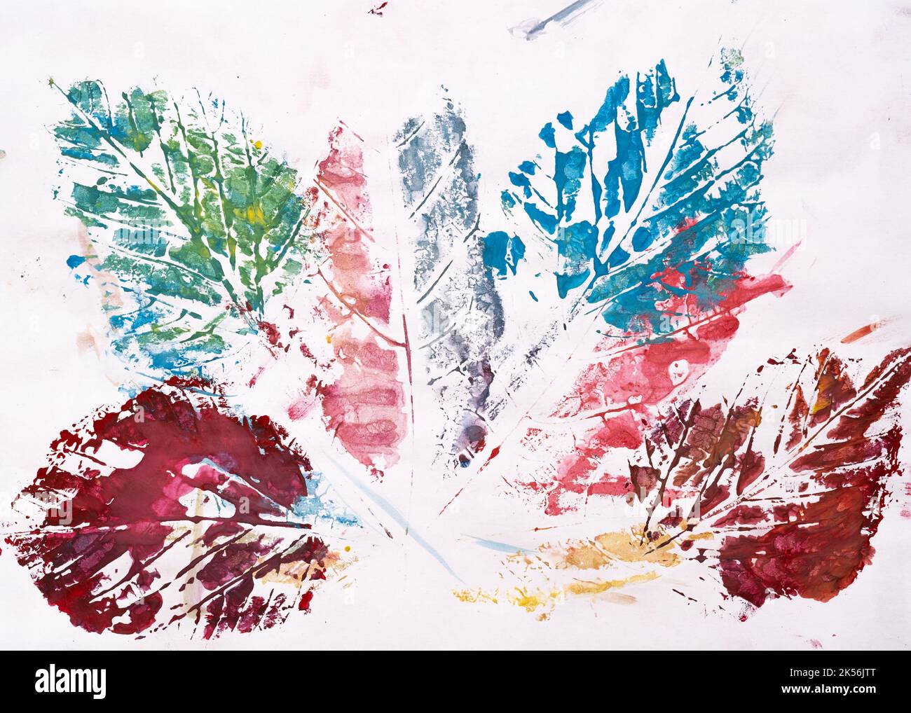 autunno ispirazione bambini arte creativa artistica Foto Stock