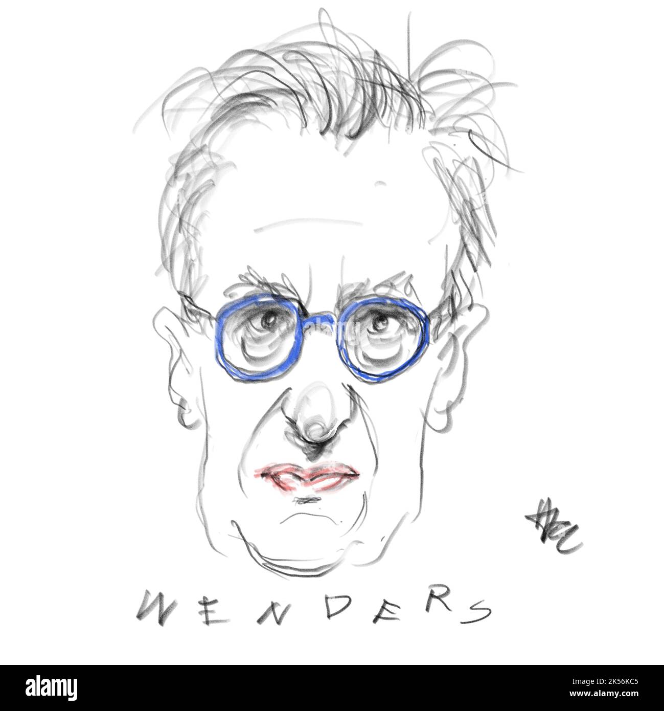 Ritratto del regista Wim Wenders Foto Stock