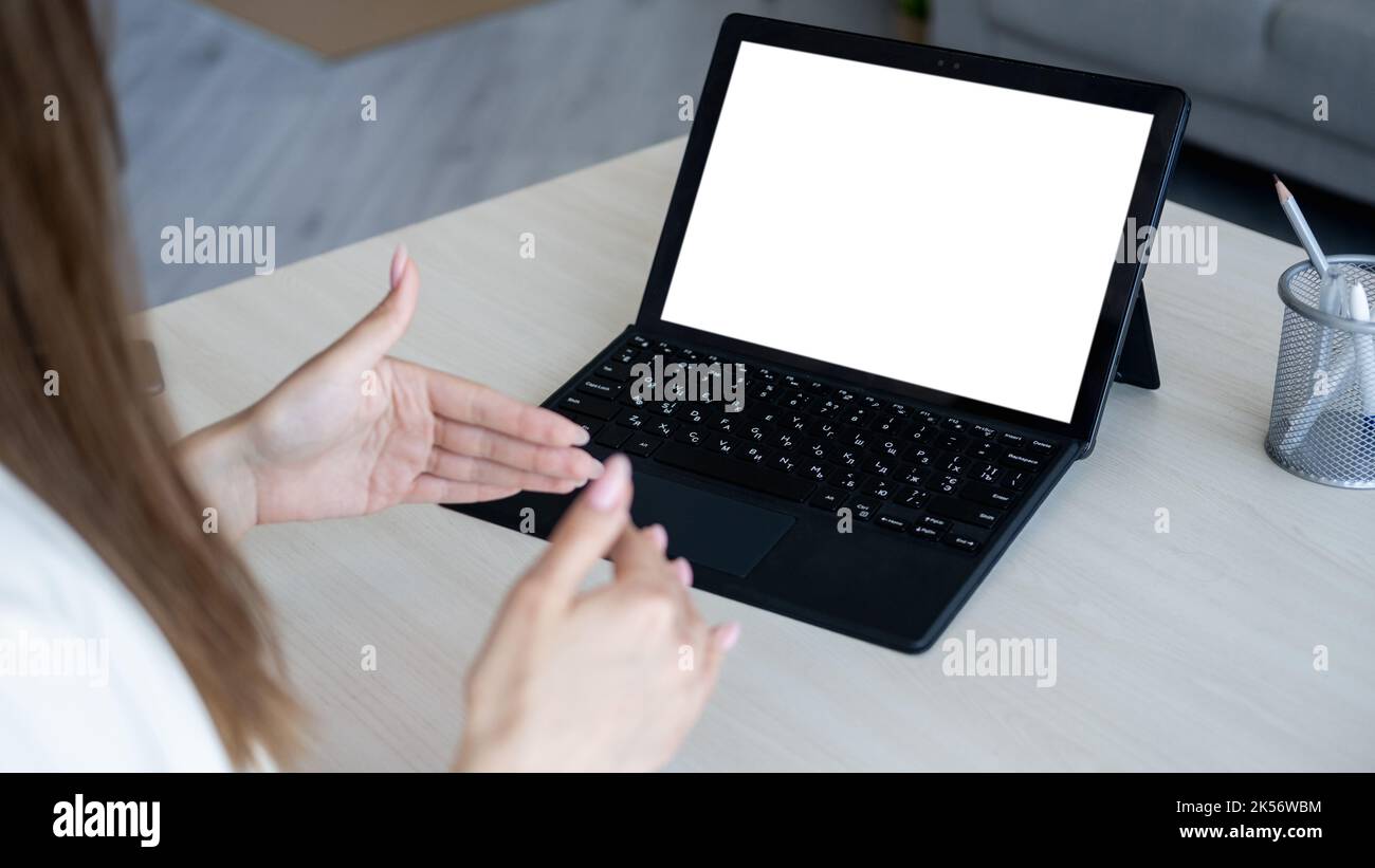 online istruzione computer mockup virtuale Foto Stock