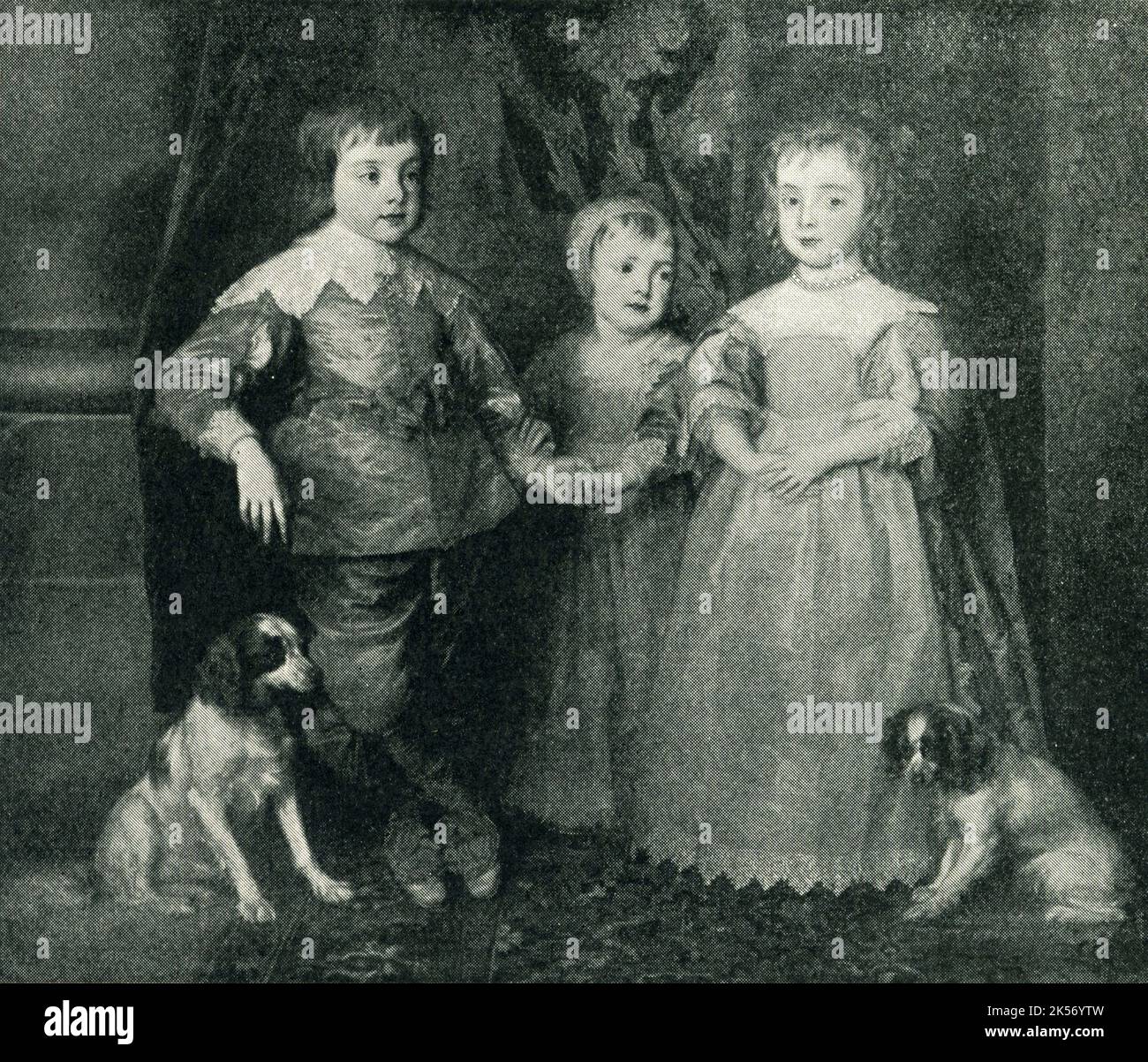 Bambini di Carlo i d'Inghilterra da Van Dyck 17th ° secolo Foto Stock