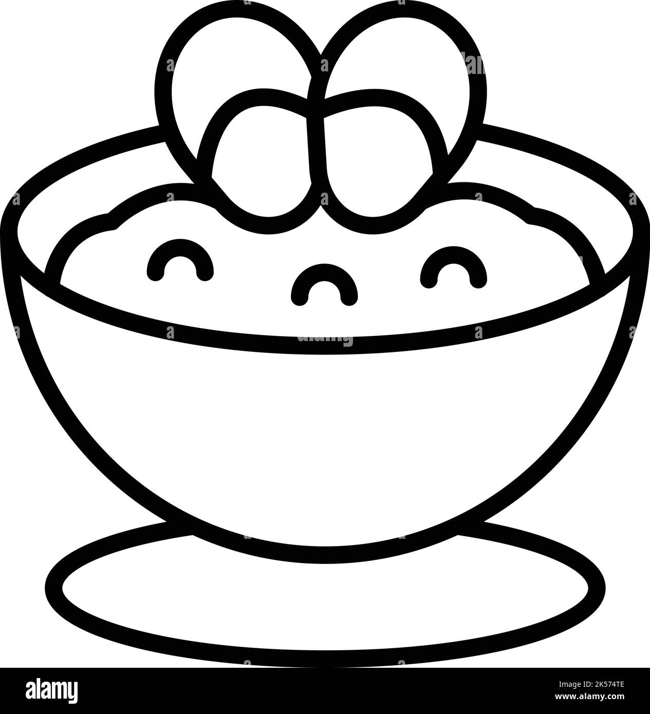 Sea food paella icona contorno vettore. Cucina a base di pesce. Ricetta di pesce Illustrazione Vettoriale