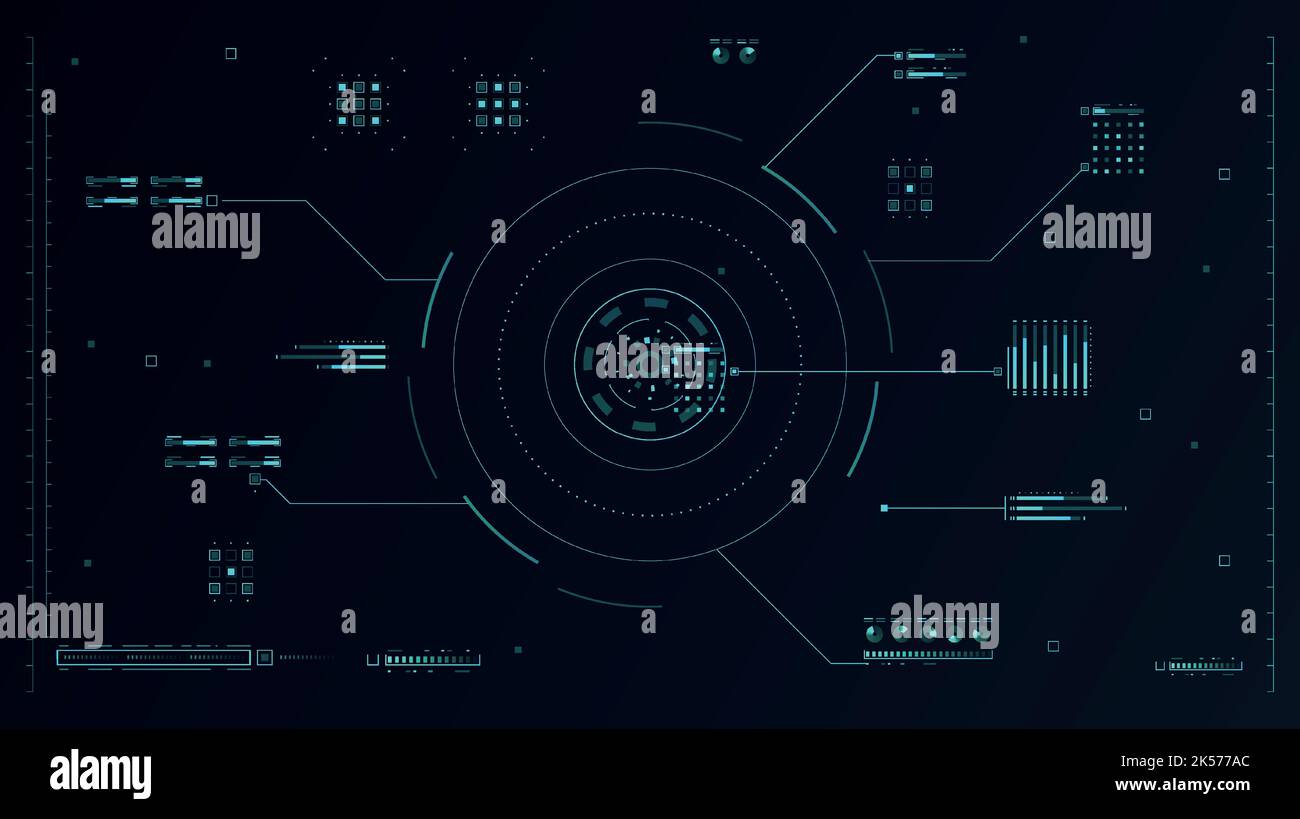 Elementi del display head-up Illustrazione Vettoriale