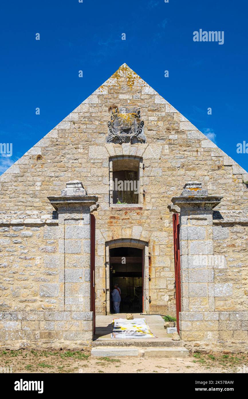Francia, Morbihan, Port-Louis, la cittadella di Port-Louis costruita nel 16th ° secolo dagli spagnoli, la grande rivista di polveri costruita nel 1750-1752 Foto Stock