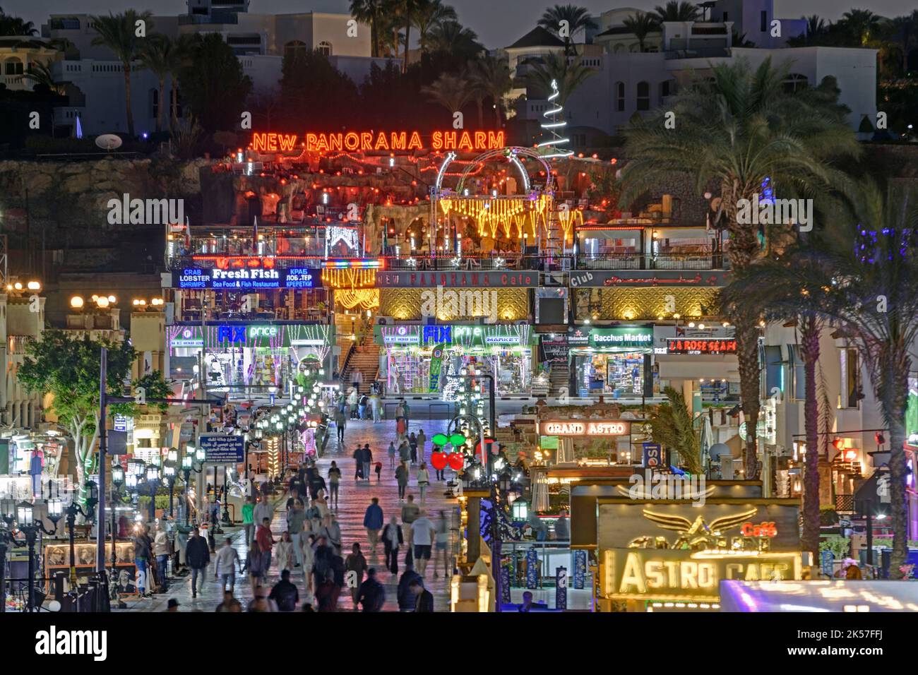 Egypte, Sinai, Sharm-el-Sheikh, quartiere di Naama Bay Foto Stock